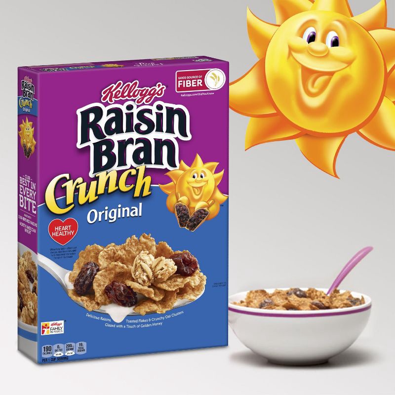 slide 2 of 13, Kellogg's Raisin Bran Crunch Original Breakfast Cereal - 15.4oz, 15.4 oz