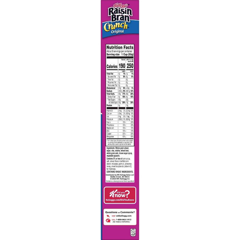 slide 6 of 13, Kellogg's Raisin Bran Crunch Original Breakfast Cereal - 15.4oz, 15.4 oz