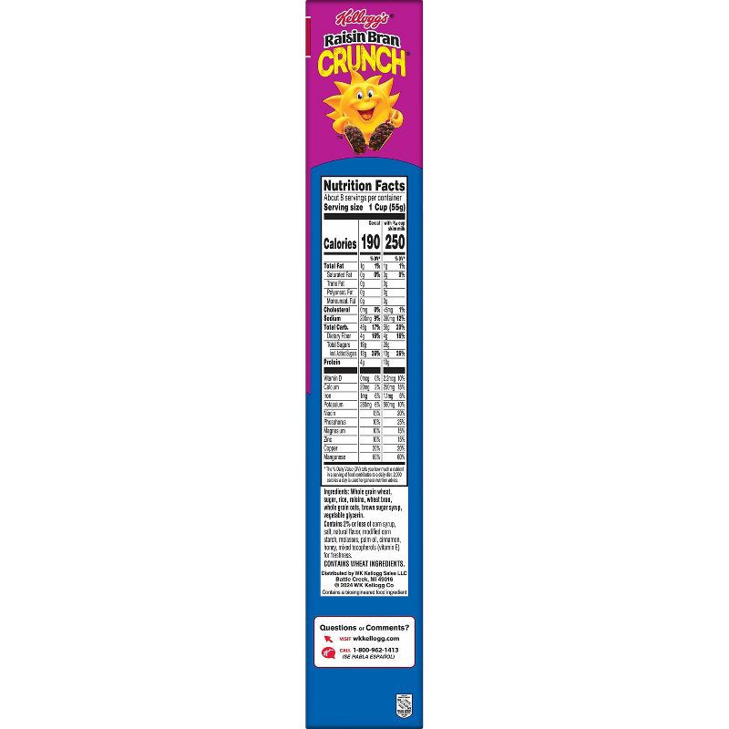 slide 9 of 13, Kellogg's Raisin Bran Crunch Original Breakfast Cereal - 15.4oz, 15.4 oz