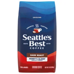Seattle's Best Coffee Dark Roast Ground 100% Arabica Henry's Blend Coffee 12 oz