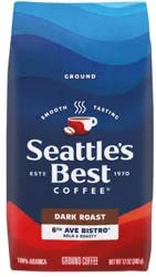 Seattle's Best Coffee Dark Roast Ground 100% Arabica 6th Ave Bistro Coffee 12 oz