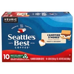 Seattle's Best Coffee 100% Arabica Ground Campfire S'mores Coffee 10 - 0.38 oz Pods