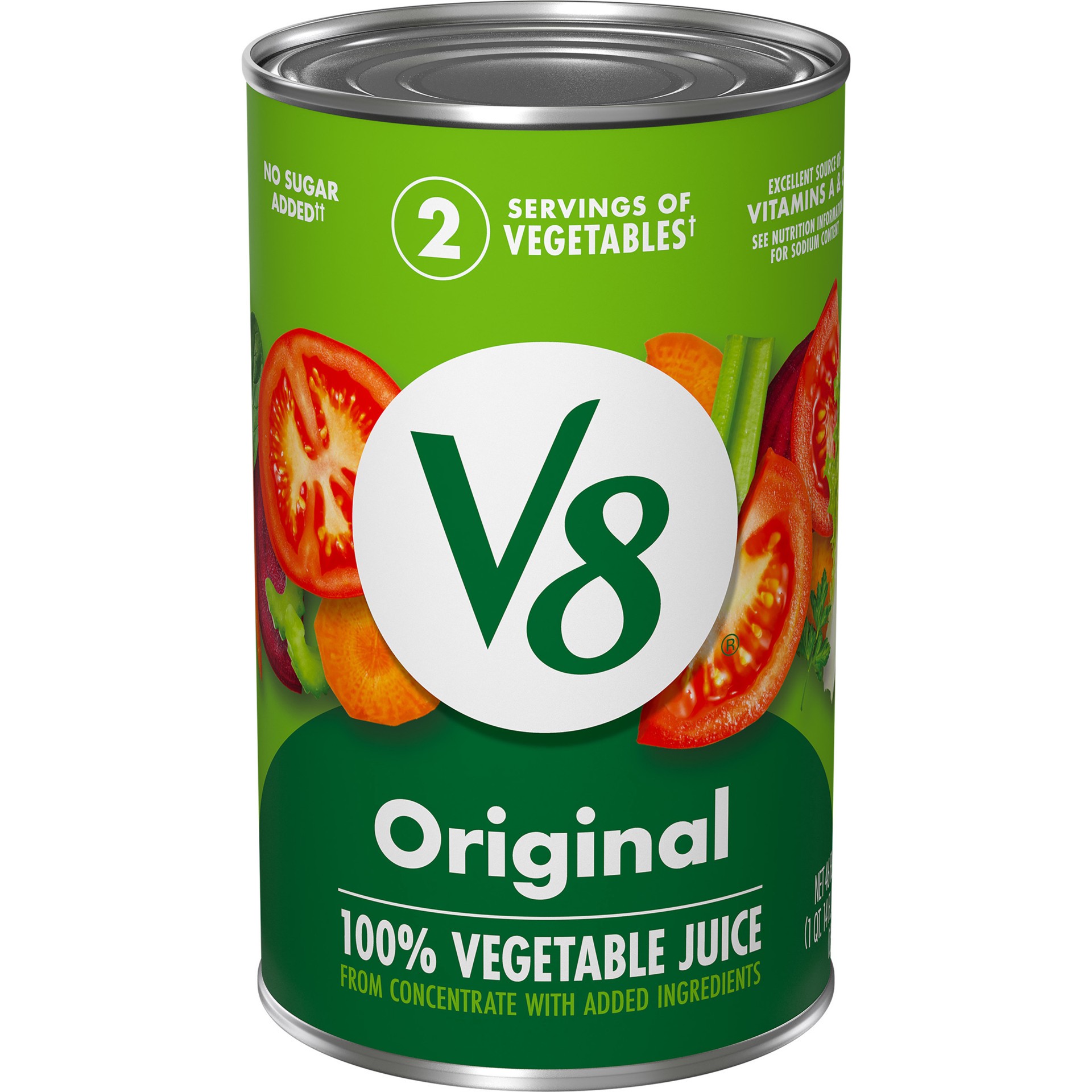 slide 1 of 1, V8 Original 100% Vegetable Juice, 46 fl oz Can, 46 oz