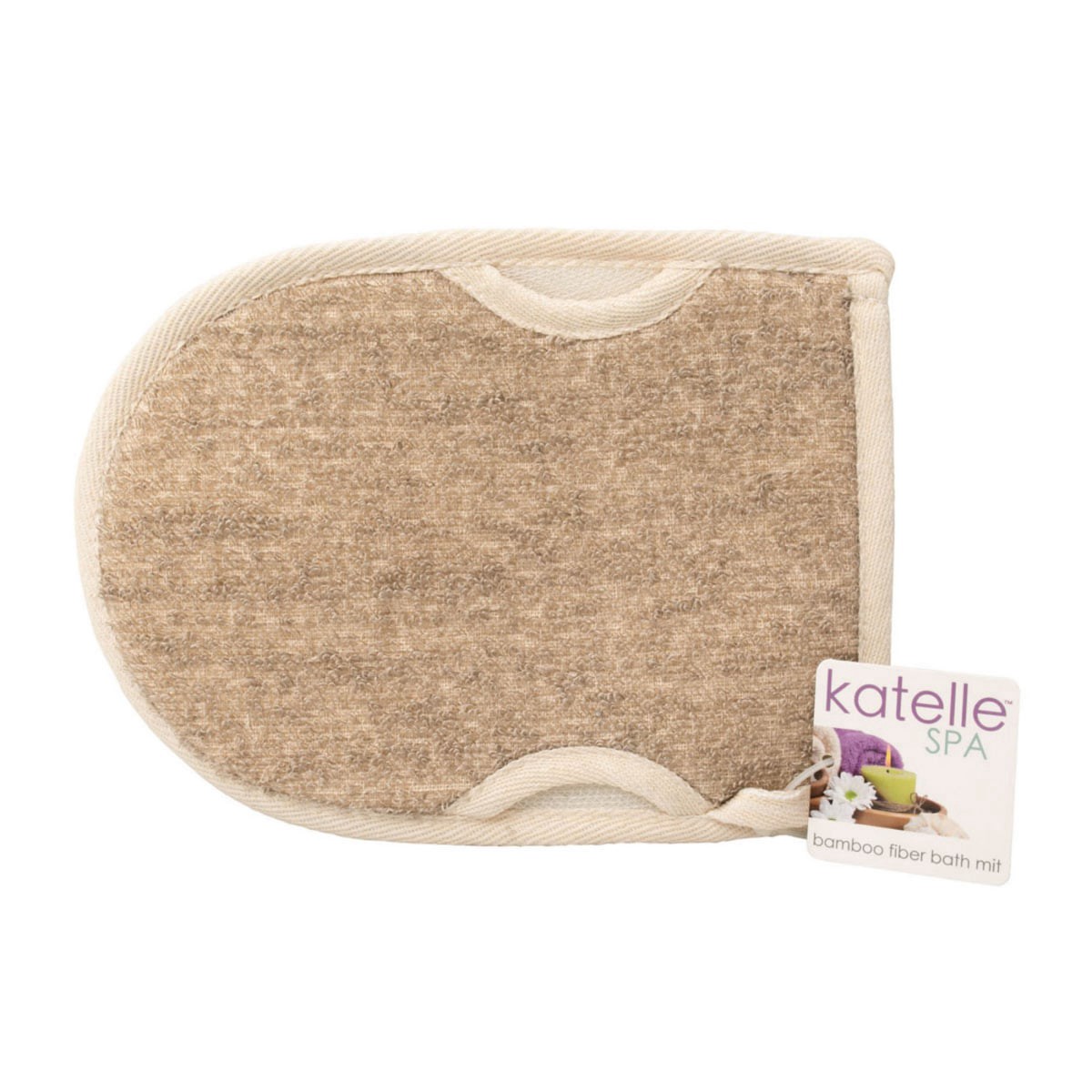 slide 1 of 13, Katelle Spa Bamboo Fiber Bath Mitt, 1 ct
