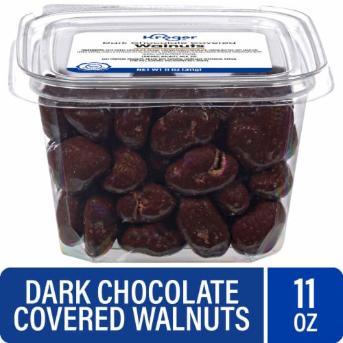 slide 1 of 1, Kroger® Dark Chocolate Covered Walnuts, 11 oz