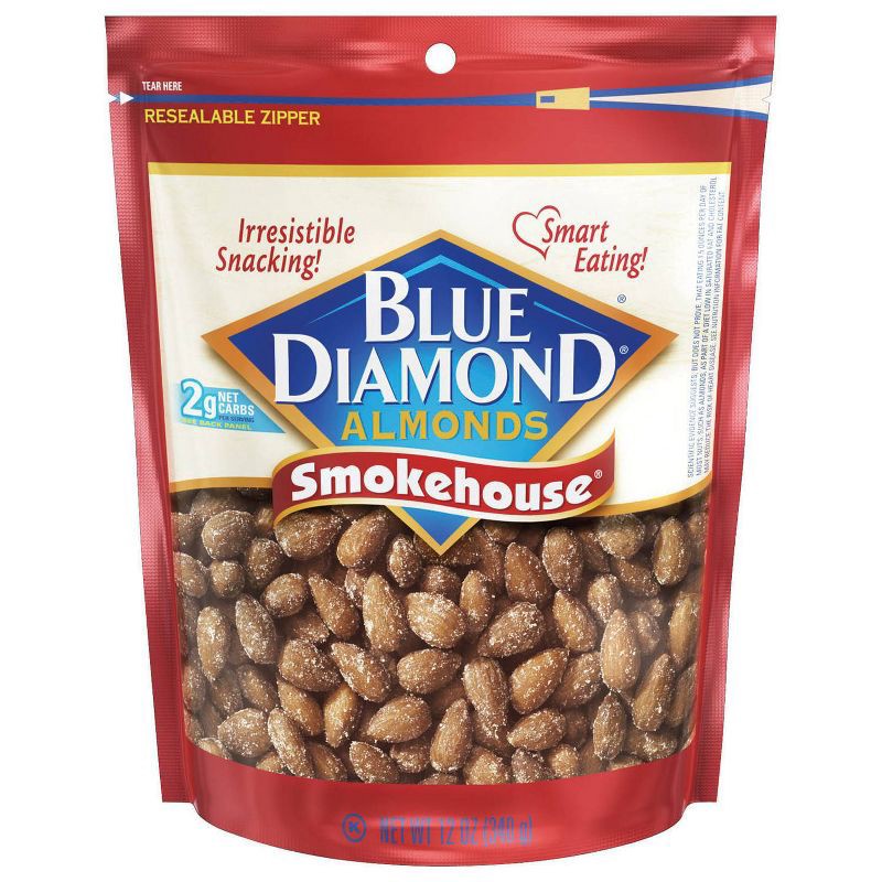 slide 1 of 4, Blue Diamond Almonds Smokehouse - 12oz, 12 oz