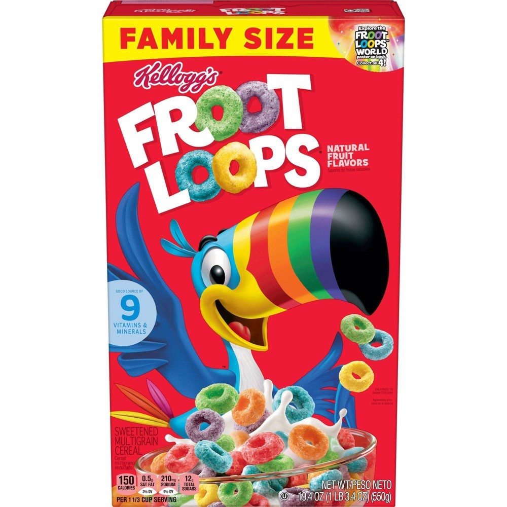 slide 2 of 9, Froot Loops Breakfast Cereal - 19.4oz - Kellogg's, 19.4 oz
