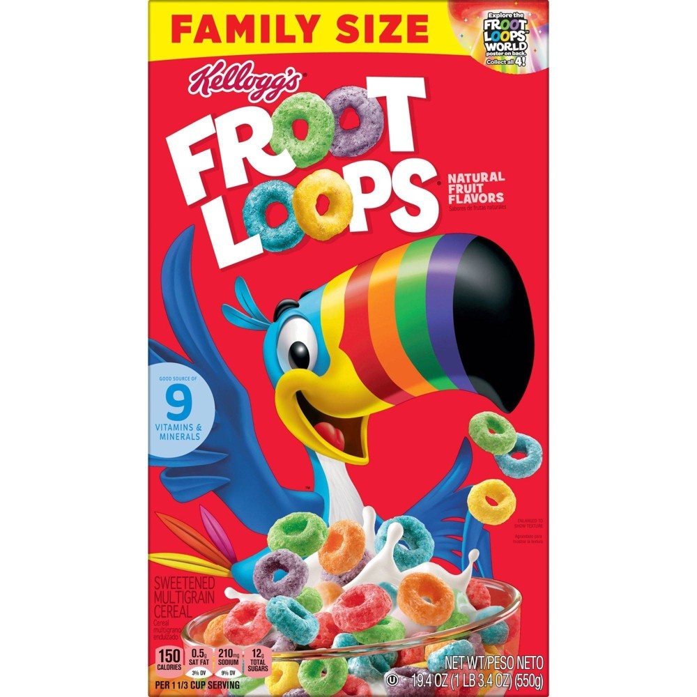 slide 6 of 9, Froot Loops Breakfast Cereal - 19.4oz - Kellogg's, 19.4 oz
