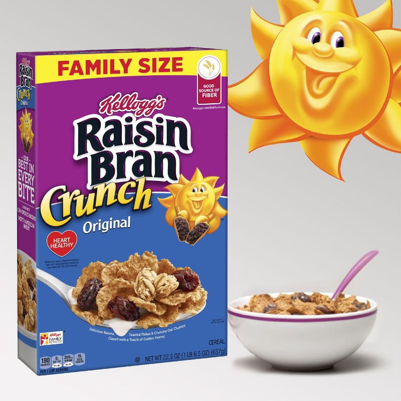 slide 2 of 14, Kellogg's Raisin Bran Crunch Cereal - 20.7oz, 20.7 oz