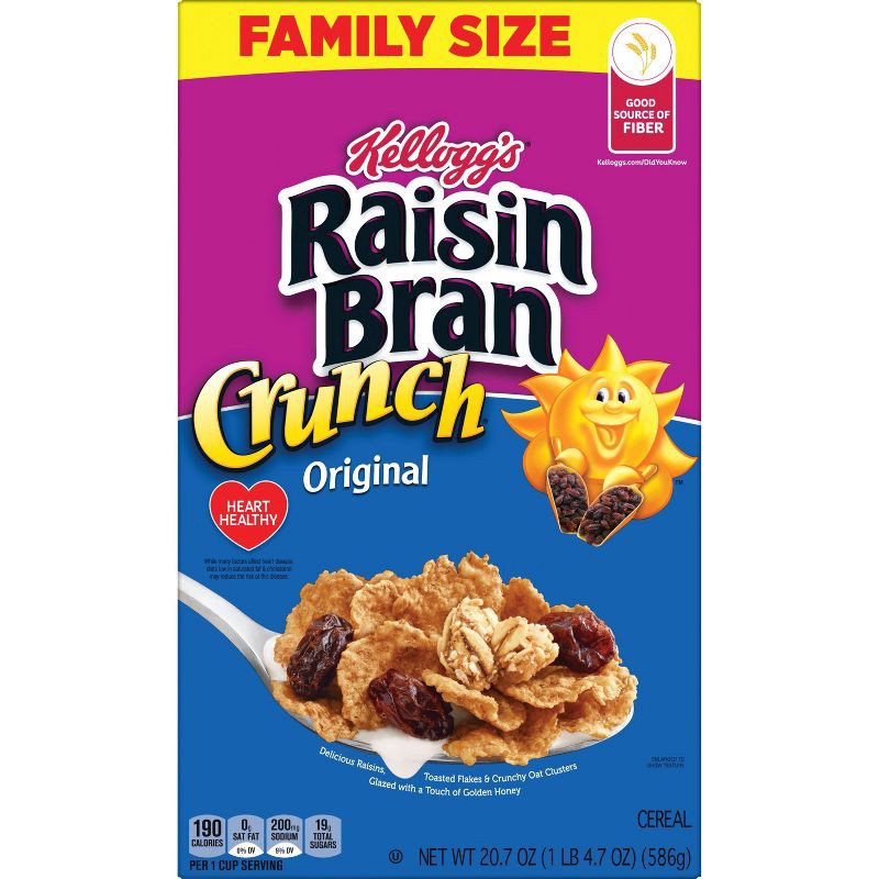 slide 4 of 14, Kellogg's Raisin Bran Crunch Cereal - 20.7oz, 20.7 oz