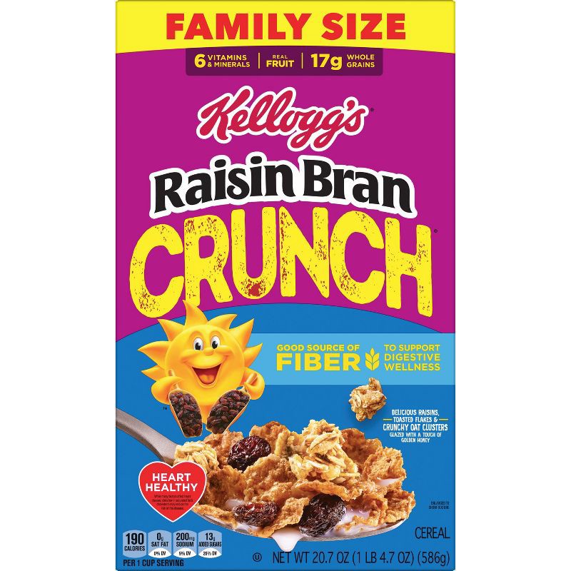 slide 9 of 17, Kellogg's Raisin Bran Crunch Cereal - 20.7oz, 20.7 oz