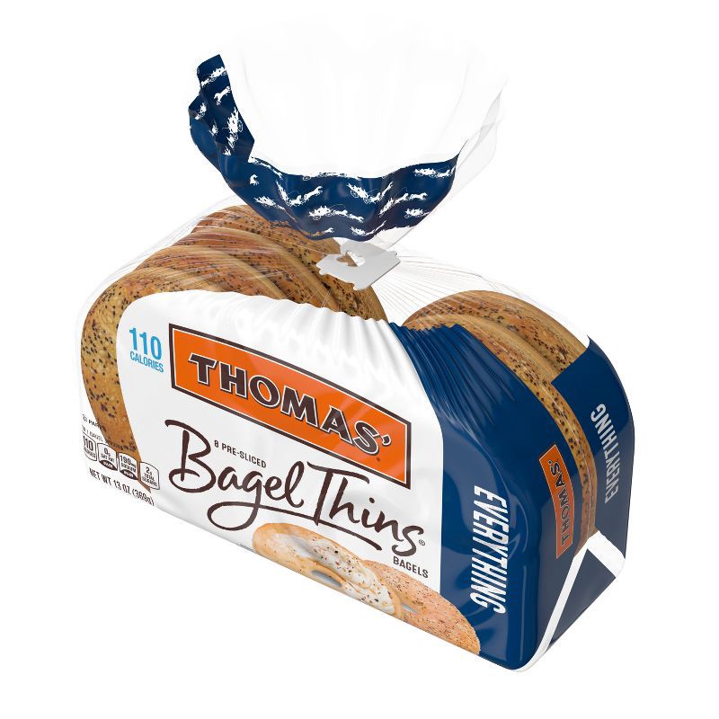 slide 8 of 10, Thomas' Everything Bagel Thins - 13oz/8ct, 8 ct; 13 oz