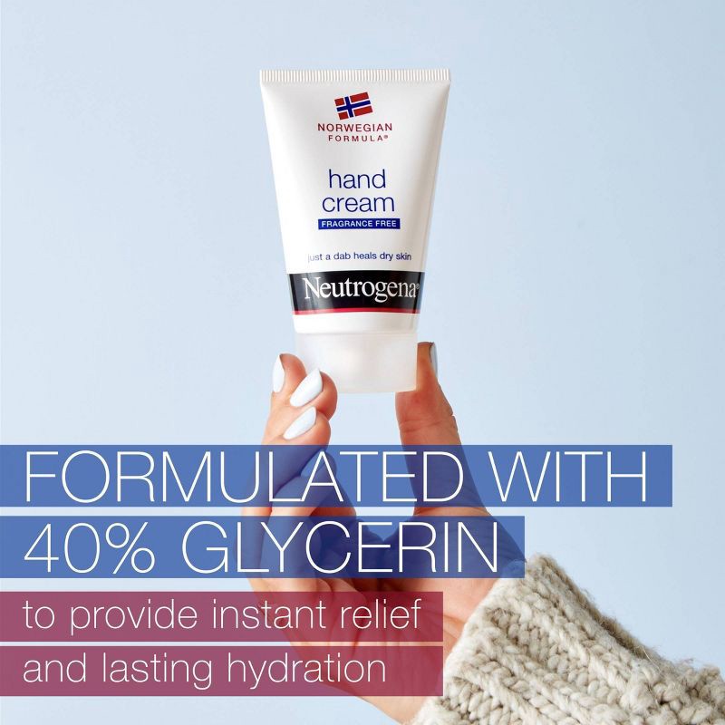slide 5 of 9, Neutrogena Norwegian Formula Hand Cream for Dry and Rough Hands - Fragrance Free - 2oz, 2 oz