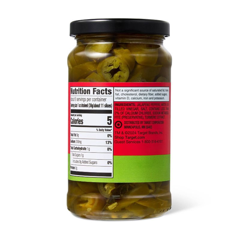 slide 2 of 4, Hot Sliced Jalapeno - 12oz - Market Pantry™, 12 oz