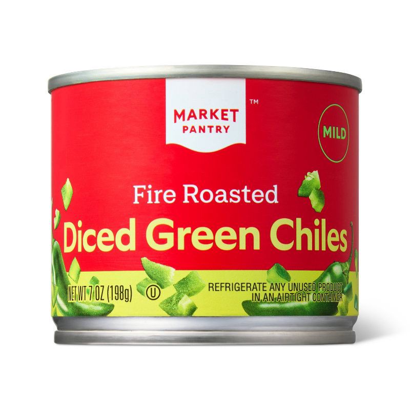 slide 1 of 3, Mild Diced Green Chiles - 7oz - Market Pantry™, 7 oz