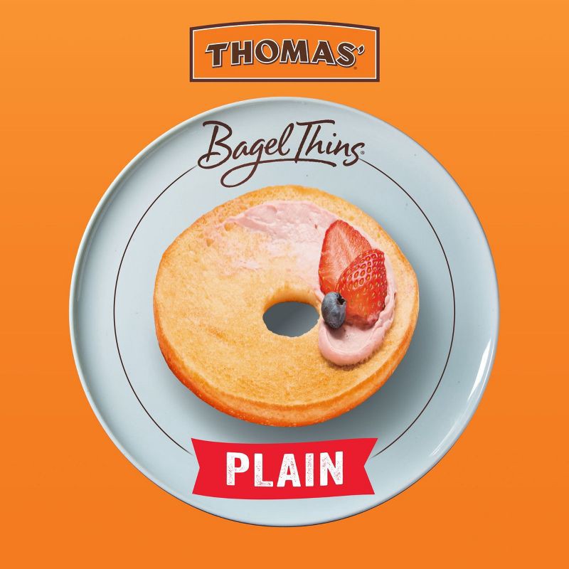slide 3 of 7, Thomas' Plain Bagel Thins - 13oz/8ct, 8 ct; 13 oz