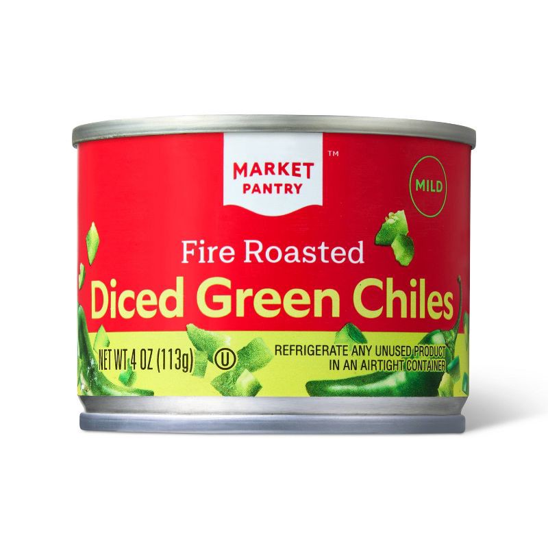 slide 1 of 3, Mild Diced Green Chiles - 4oz - Market Pantry™, 4 oz