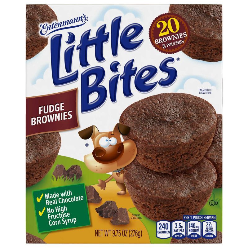 slide 8 of 10, Entenmann's Little Bites Fudge Brownie Muffins - 9.75oz/5ct, 9.75 oz, 5 ct