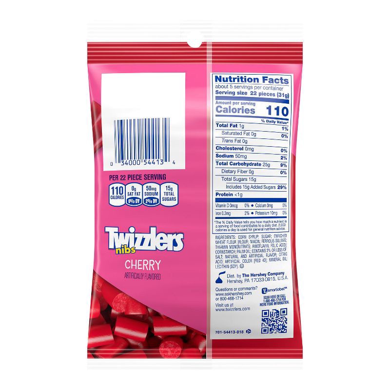 slide 4 of 7, Twizzlers Nibs Cherry Licorice Candy - 6oz, 6 oz