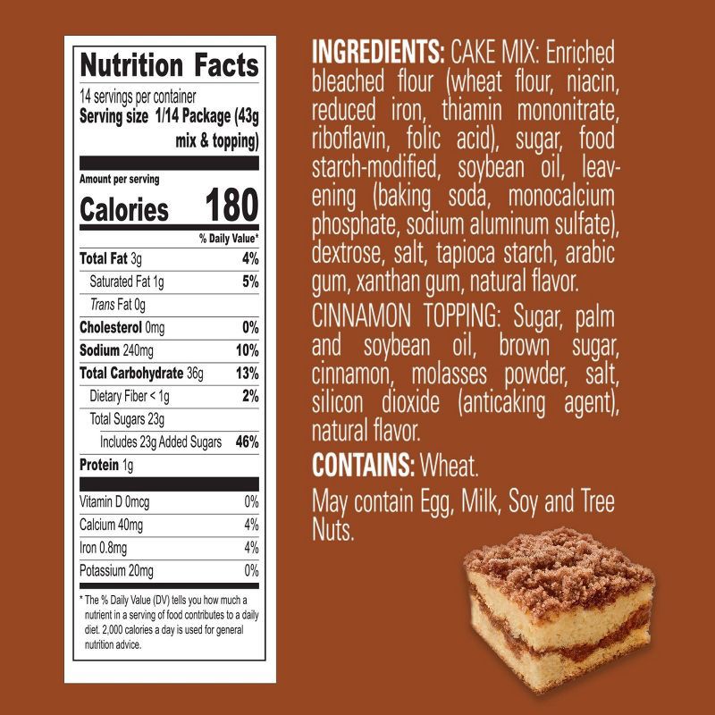 slide 8 of 8, Krusteaz Cinnamon Crumb Cake & Muffin Mix -21oz, 21 oz