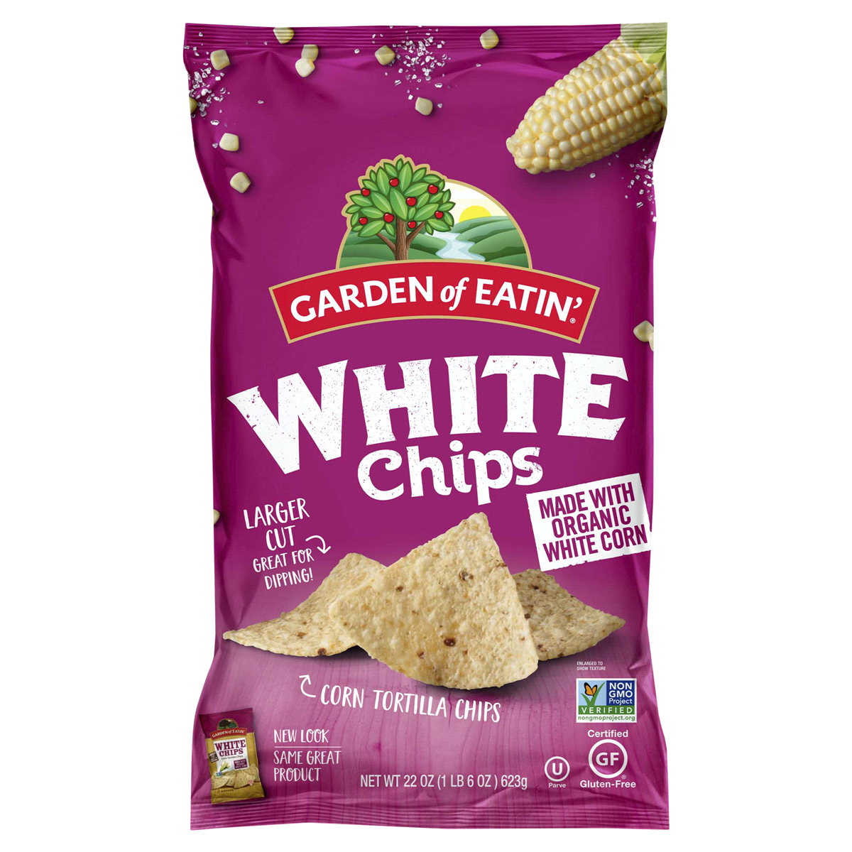 slide 1 of 10, Garden of Eatin' Fiesta White Corn Tortilla Chips, 22 oz