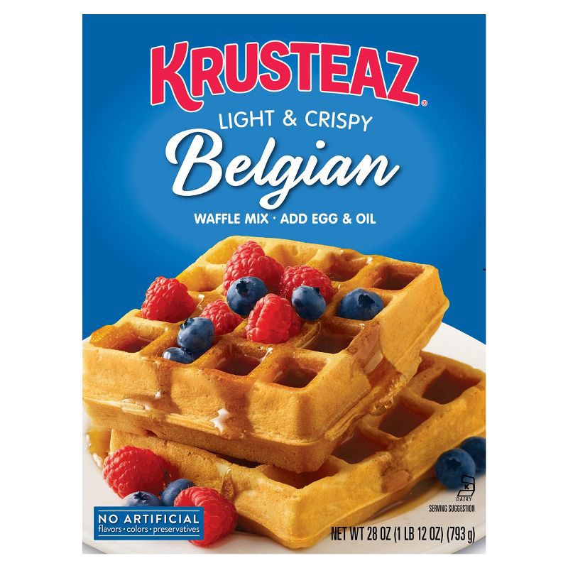 slide 1 of 10, Krusteaz Belgian Waffle Mix - 28oz, 28 oz
