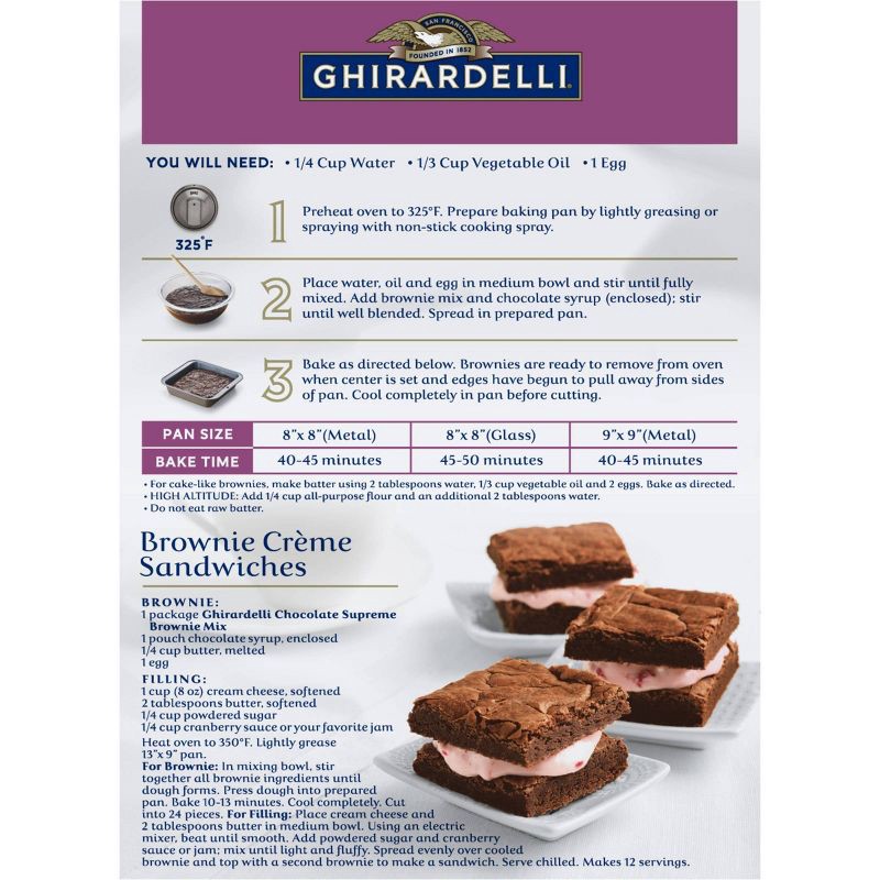 slide 2 of 7, Ghirardelli Chocolate Supreme Brownie Mix - 18.75oz, 18.75 oz