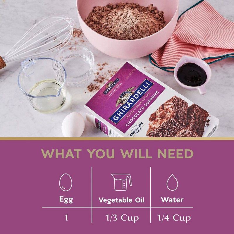 slide 5 of 7, Ghirardelli Chocolate Supreme Brownie Mix - 18.75oz, 18.75 oz