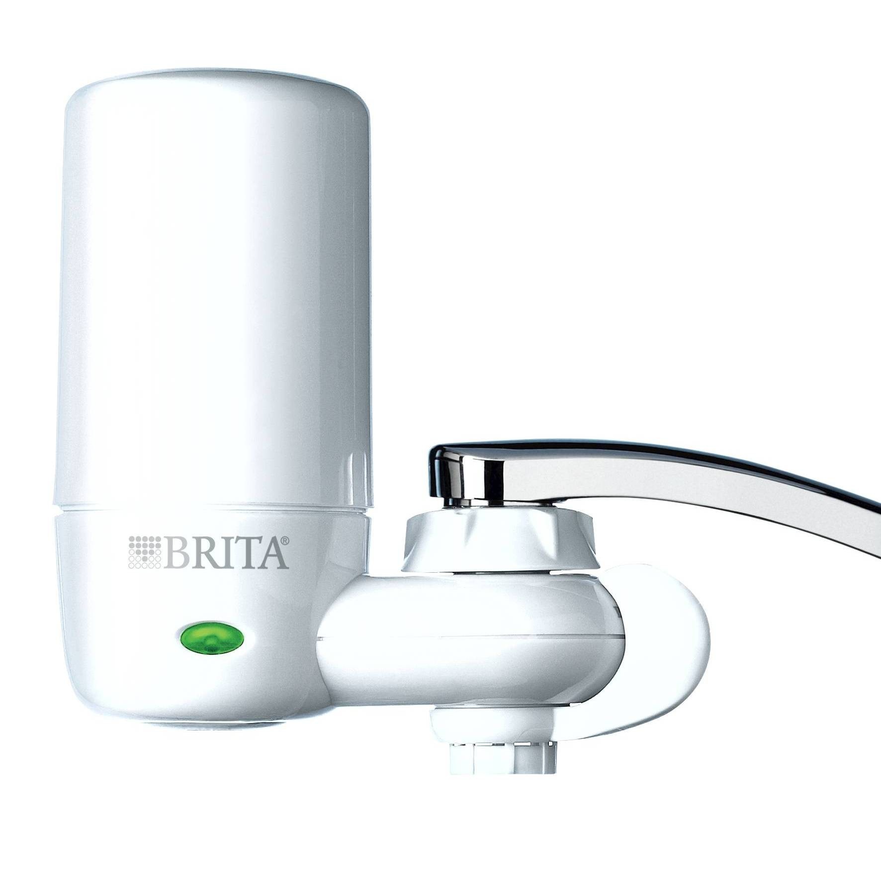 slide 1 of 8, Brita On Tap Faucet Water Filter System - White, 1 ct