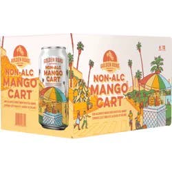 Golden Road Mango Cart Non-Alcoholic Wheat Brew, 6 Pack 12 fl oz Cans