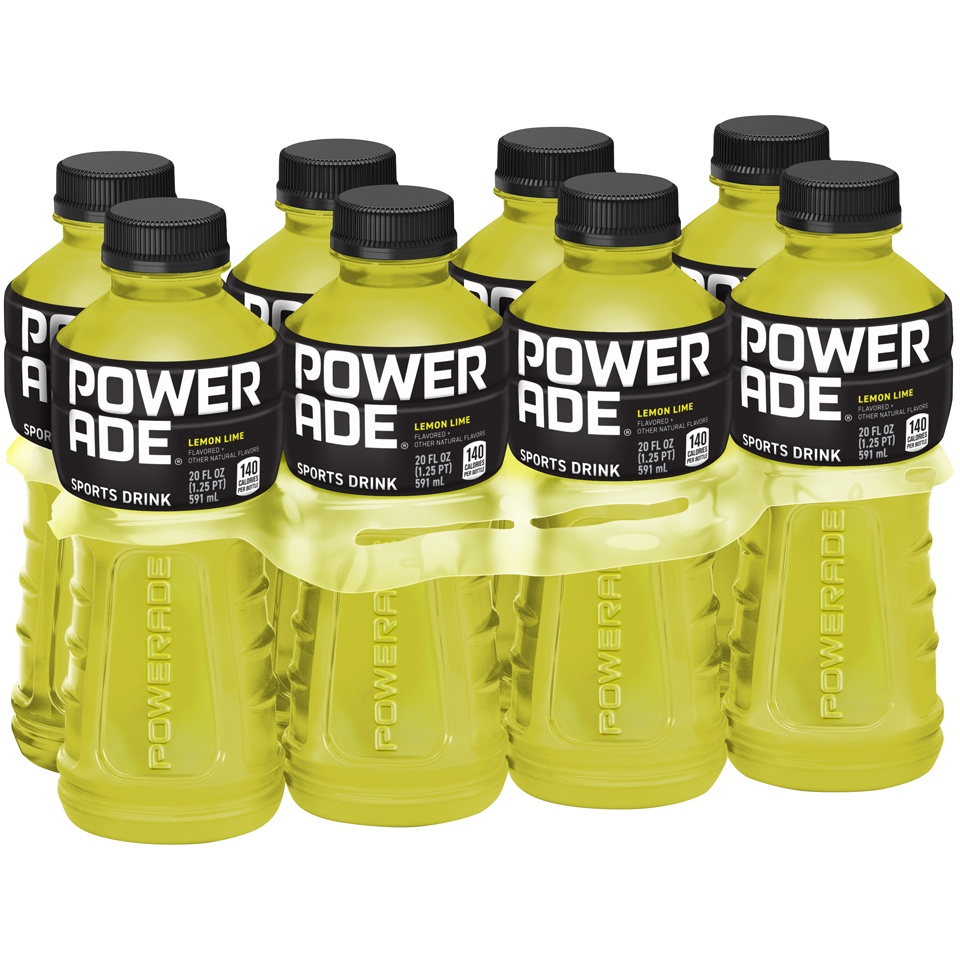 slide 2 of 3, POWERADE Lemon Lime Bottles, 20 fl oz, 8 Pack, 8 ct