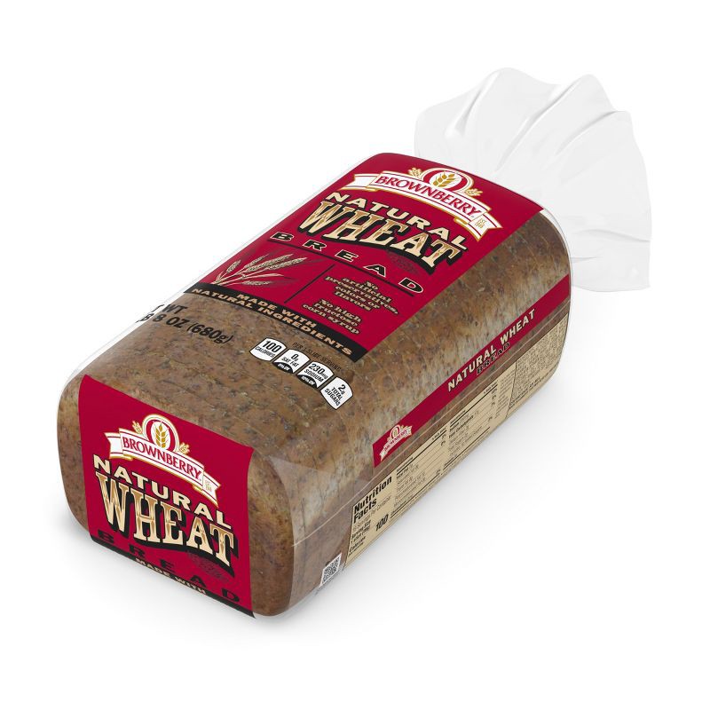 slide 2 of 7, Brownberry Natural Wheat Bread - 24oz, 24 oz