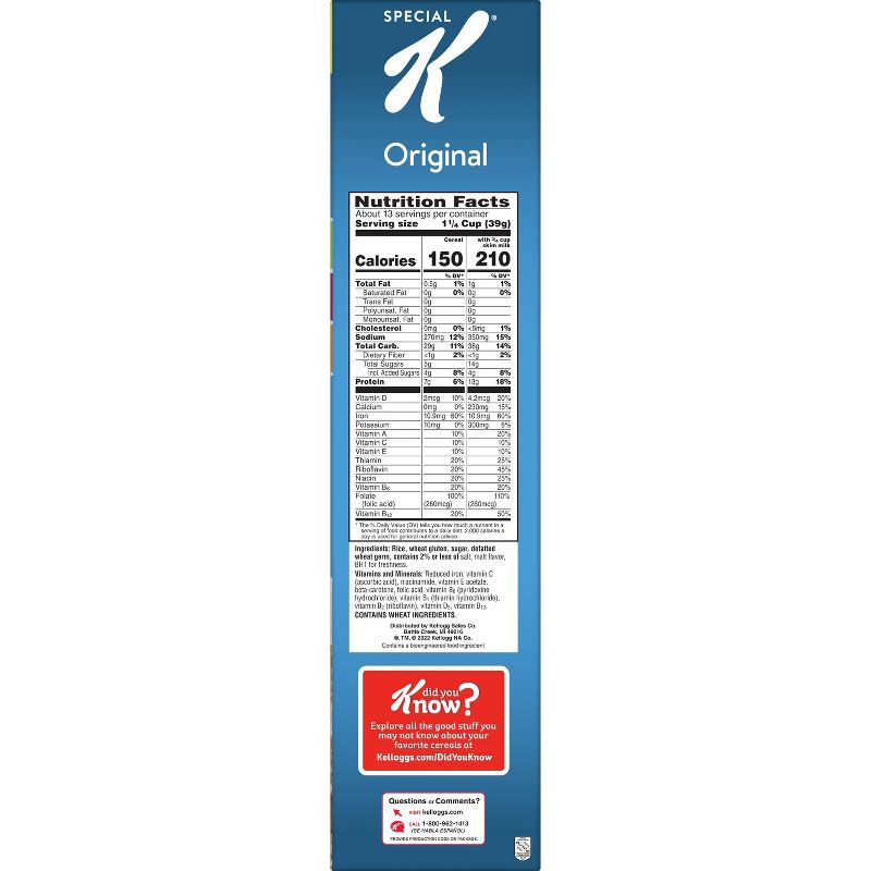 slide 9 of 11, Kellogg's Special K Original Breakfast Cereal - 18oz, 18 oz