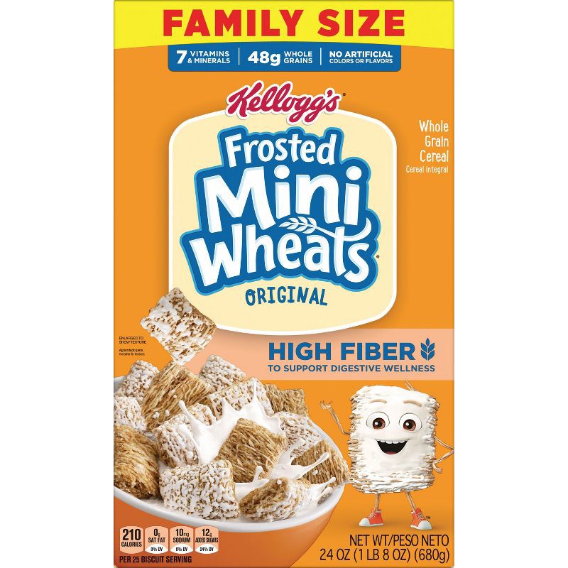 slide 6 of 12, Kellogg's Frosted Mini-Wheats Breakfast Cereal - 24oz, 24 oz