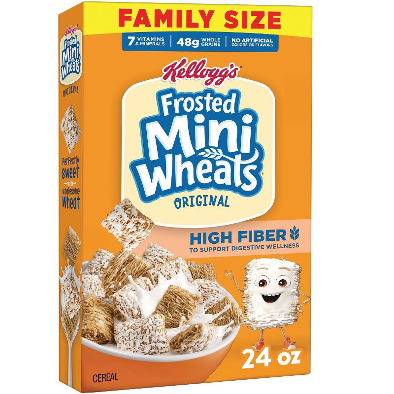 slide 1 of 12, Kellogg's Frosted Mini-Wheats Breakfast Cereal - 24oz, 24 oz