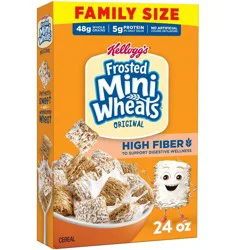 Kellogg's Frosted Mini-Wheats Breakfast Cereal - 24oz: Low Fat, Whole Grain