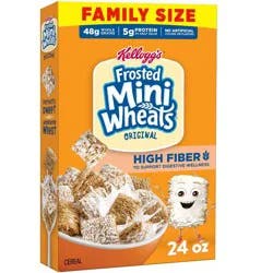 Kellogg's Frosted Mini-Wheats Breakfast Cereal - 24oz: Low Fat, Whole Grain