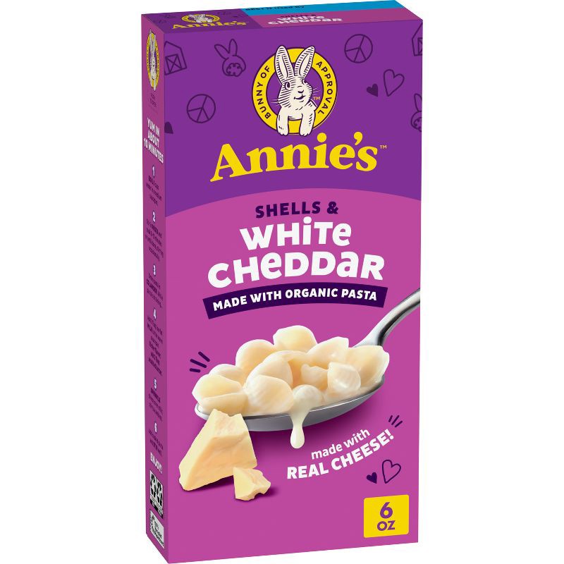 slide 1 of 9, Annie's Organic Shells & White Cheddar Mac and Cheese - 6oz, 6 oz