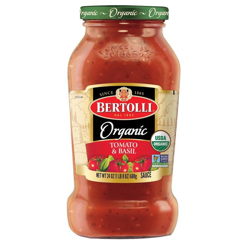 slide 1 of 8, Bertolli Organic Traditional Tomato & Basil Pasta Sauce - 24oz, 24 oz