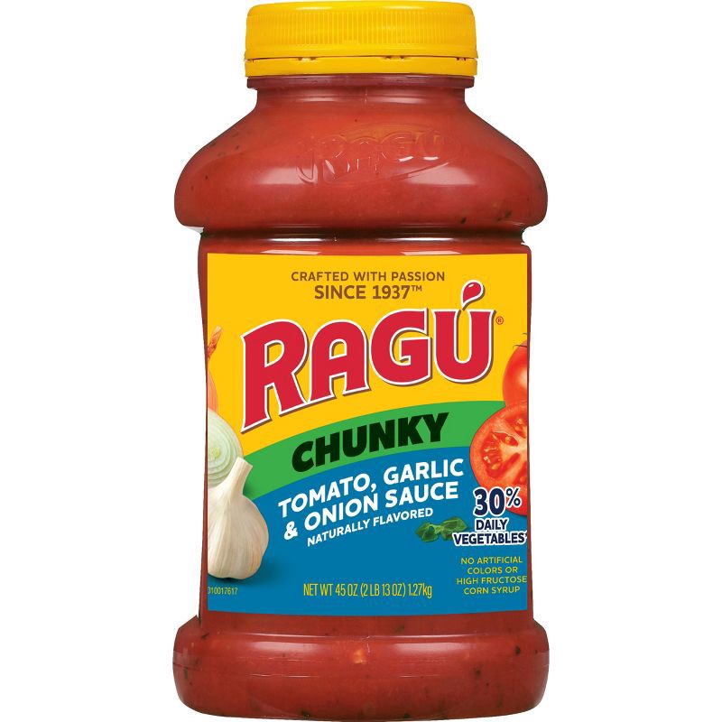 slide 1 of 7, Ragu Chunky Tomato, Garlic & Onion Pasta Sauce - 45oz, 45 oz