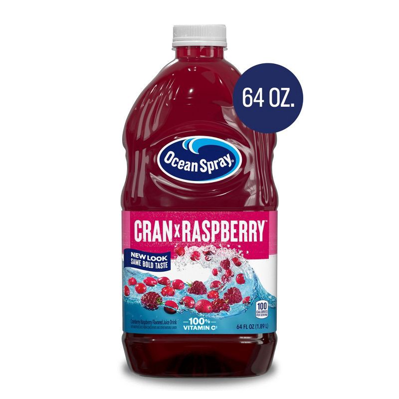 slide 1 of 10, Ocean Spray Cran-Raspberry Juice - 64 fl oz Bottle, 64 fl oz