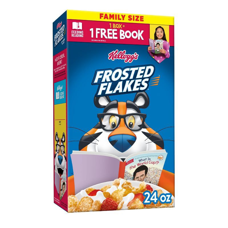 slide 1 of 7, Frosted Flakes Breakfast Cereal - 24oz - Kellogg's, 24 oz