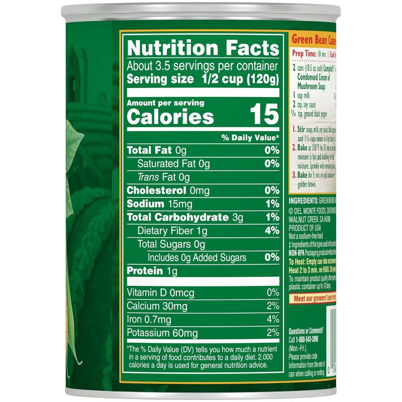 slide 2 of 4, Del Monte Fresh Cut Green Beans - 14.5oz, 14.5 oz