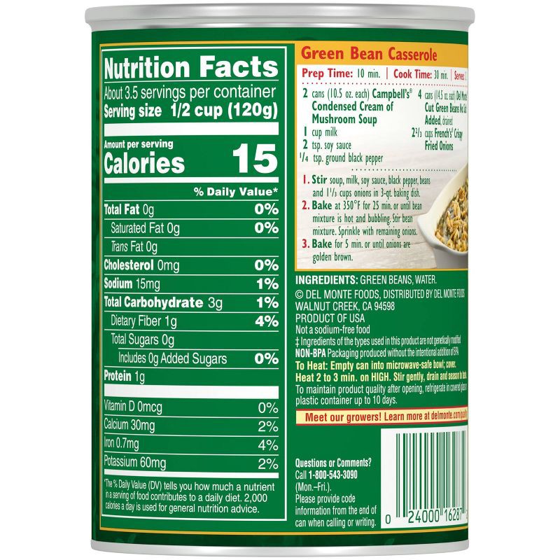 slide 3 of 4, Del Monte Fresh Cut Green Beans - 14.5oz, 14.5 oz