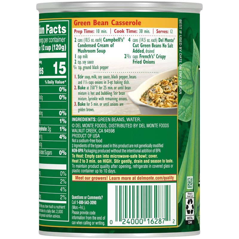 slide 4 of 4, Del Monte Fresh Cut Green Beans - 14.5oz, 14.5 oz