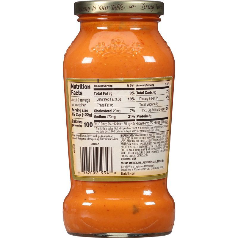 slide 8 of 8, Bertolli Vodka Pasta Sauce - 24oz, 24 oz