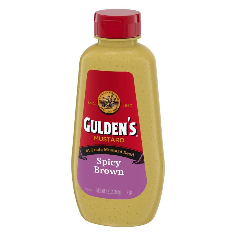 slide 2 of 4, Gulden's Spicy Brown Mustard 12oz, 12 oz