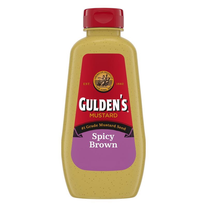 slide 1 of 4, Gulden's Spicy Brown Mustard 12oz, 12 oz
