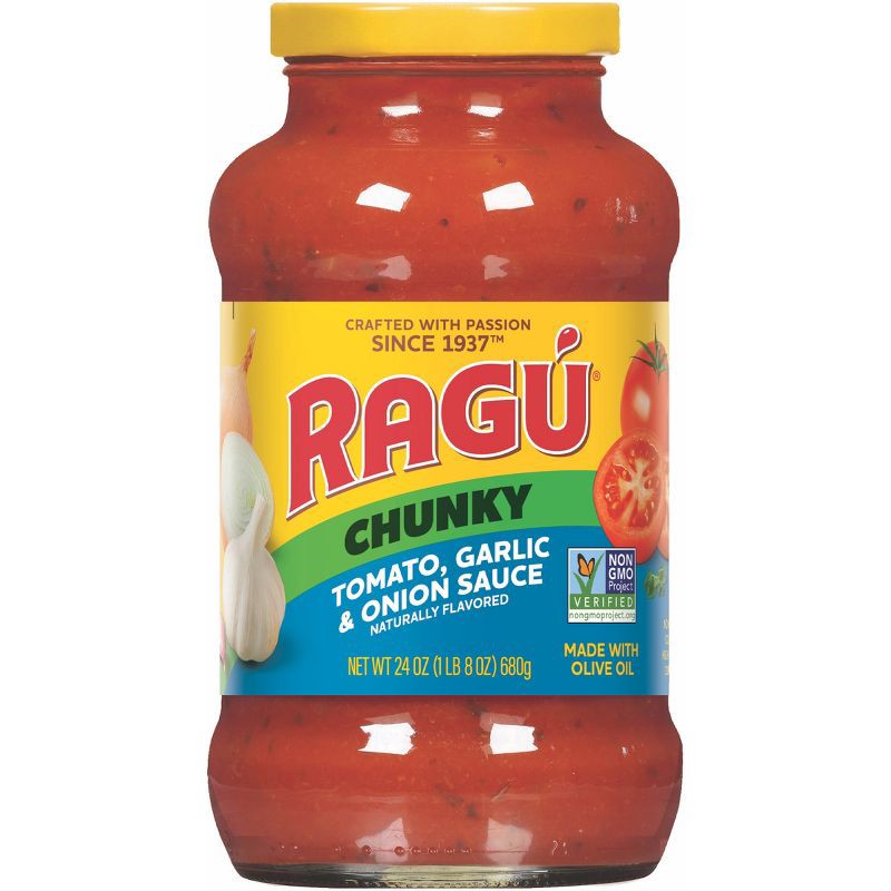 slide 1 of 8, Ragu Chunky Tomato, Garlic & Onion Pasta Sauce - 24oz, 24 oz