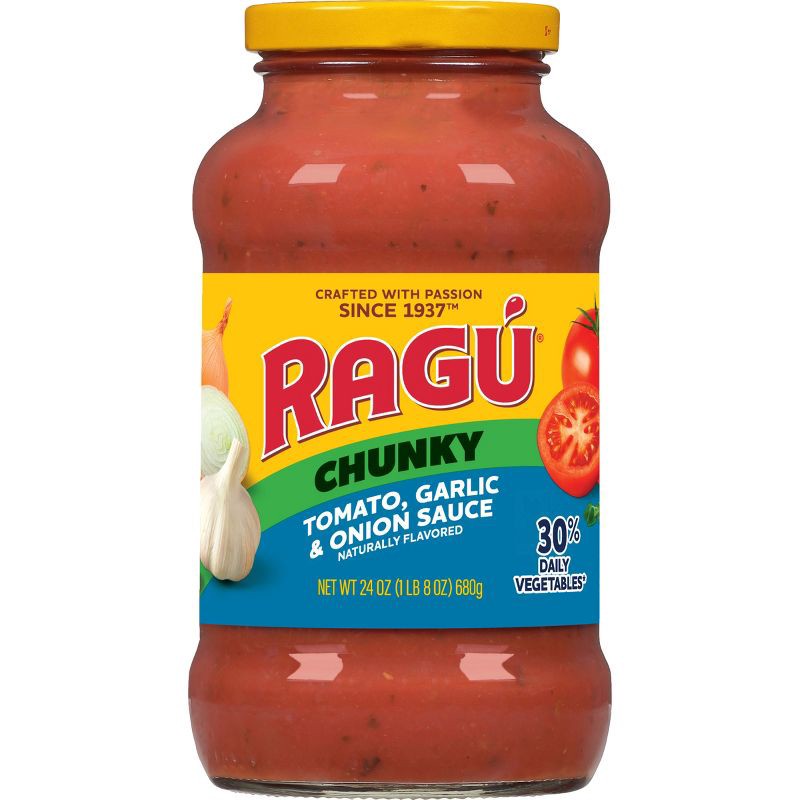 slide 1 of 8, Ragu Chunky Tomato, Garlic & Onion Pasta Sauce - 24oz, 24 oz